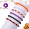 1500pcs Halloween Beads for Jewelry Making - 6mm Round Pony Beads & Plastic Spacers - Orange, Purple, Black & White Small Charms for DIY Bracelets, Necklaces & Hair Crafts